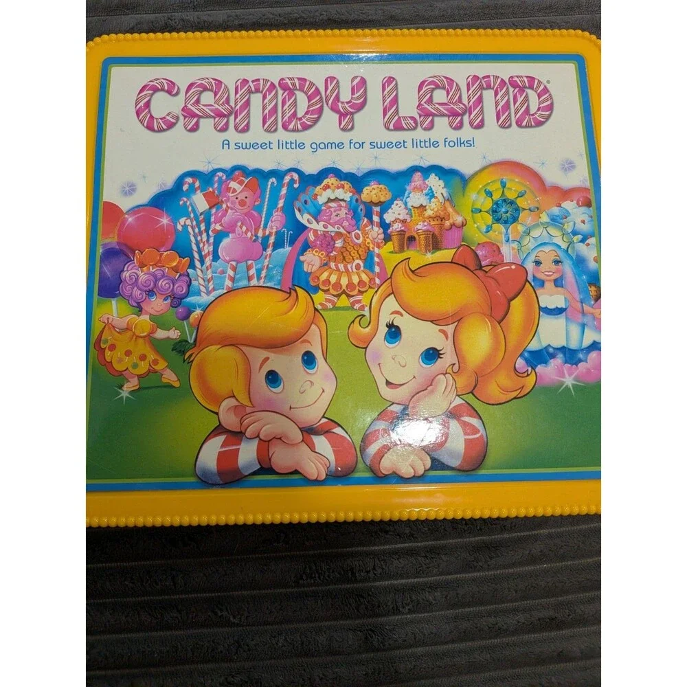Vintage 2004 Candy Land Game Yellow Plastic Case Case Edition 100% Complete MB